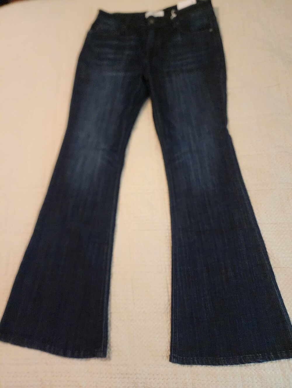 KanCan NWT XL Dark Blue Women's Flared Jeans Mid-Rise Whiskered